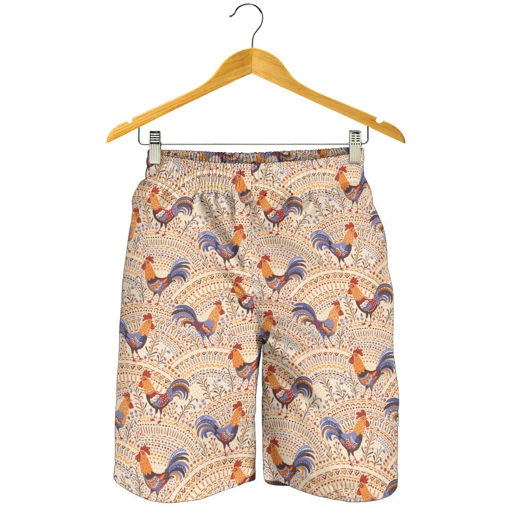 Chicken Boho Style Pattern Mens Shorts-JTAMIGO.COM