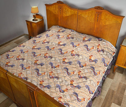 Chicken Boho Style Pattern Premium Quilt-JTAMIGO.COM