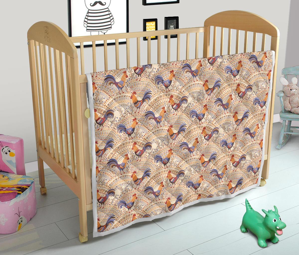Chicken Boho Style Pattern Premium Quilt-JTAMIGO.COM