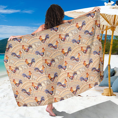 Chicken Boho Style Pattern Sarong Pareo Wrap