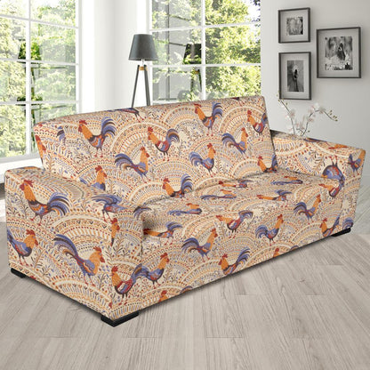 Chicken Boho Style Pattern Sofa Slipcover-JTAMIGO.COM