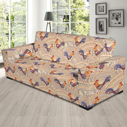 Chicken Boho Style Pattern Sofa Slipcover-JTAMIGO.COM