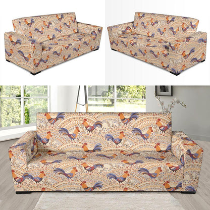 Chicken Boho Style Pattern Sofa Slipcover-JTAMIGO.COM