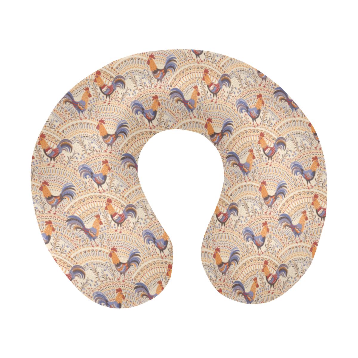 Chicken Boho Style Pattern U-Shaped Travel Neck Pillow-JTAMIGO.COM