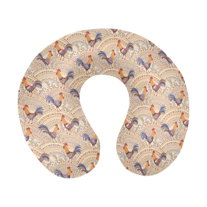 Chicken Boho Style Pattern U-Shaped Travel Neck Pillow-JTAMIGO.COM
