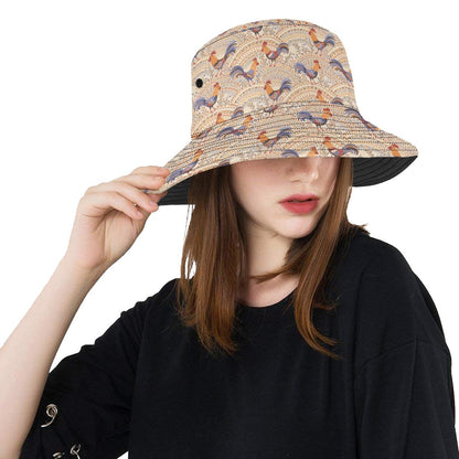 Chicken Boho Style Pattern Unisex Bucket Hat