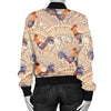 Chicken Boho Style Pattern Women Casual Bomber Jacket