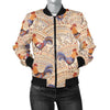 Chicken Boho Style Pattern Women Casual Bomber Jacket