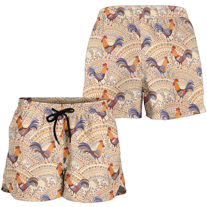 Chicken Boho Style Pattern Women Shorts-JTAMIGO.COM