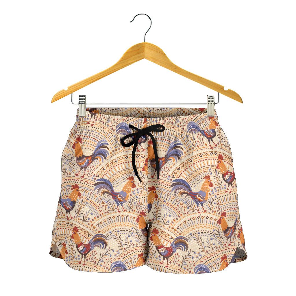 Chicken Boho Style Pattern Women Shorts-JTAMIGO.COM