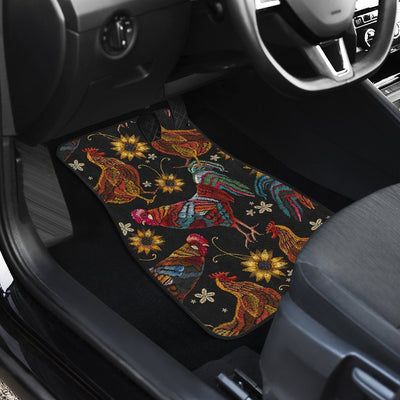 Chicken Embroidery Style Car Floor Mats