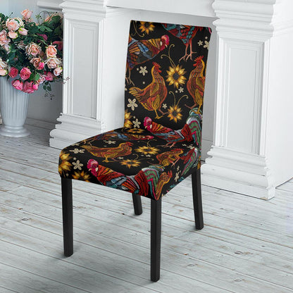 Chicken Embroidery Style Dinning Chair Slipper-JTAMIGO.COM