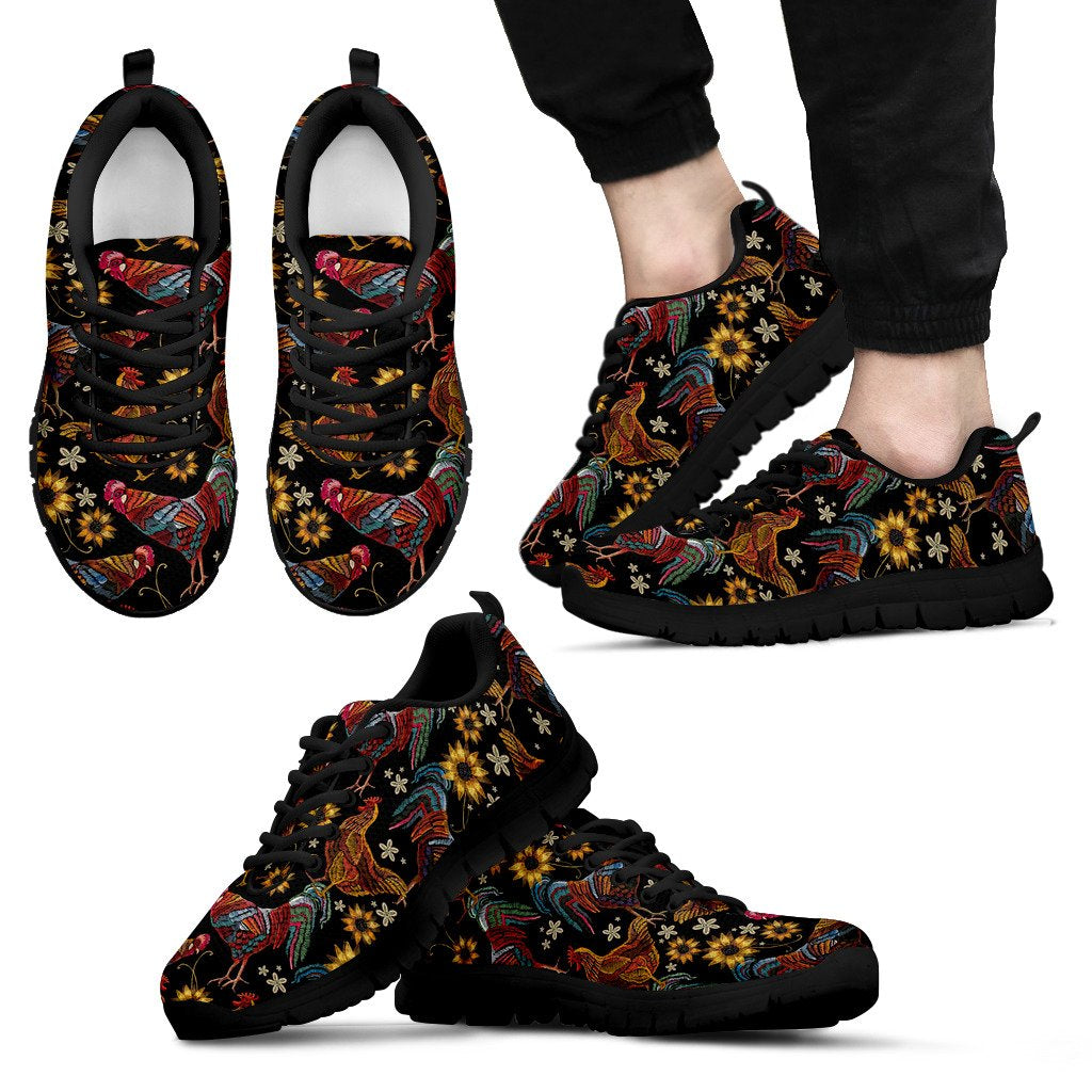 Chicken Embroidery Style Men Sneakers Shoes