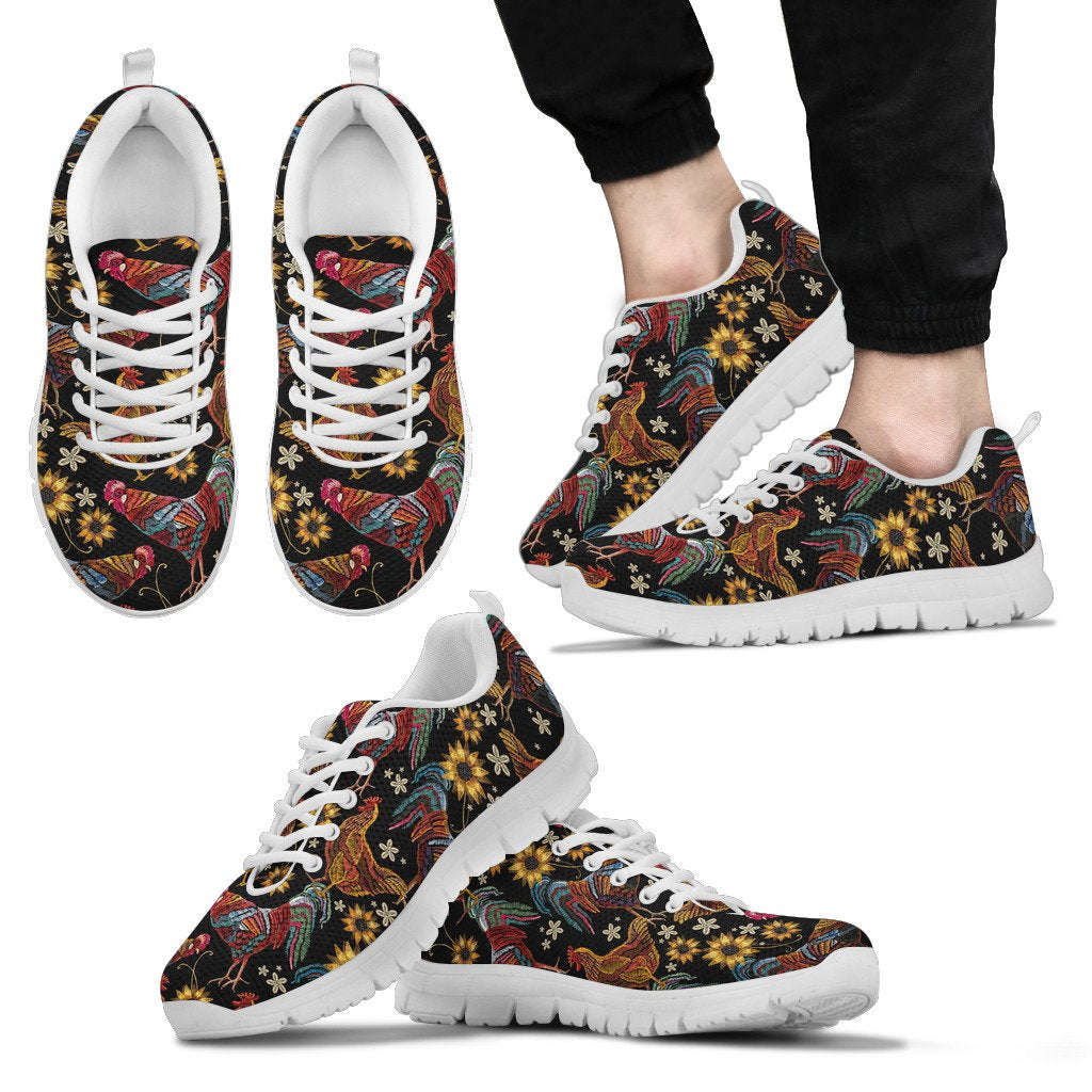 Chicken Embroidery Style Men Sneakers Shoes