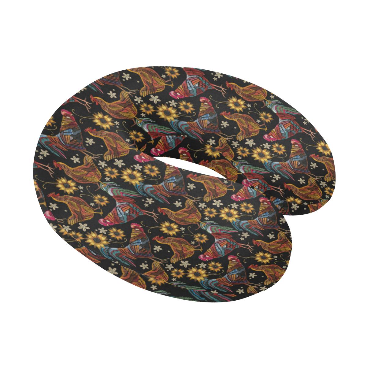 Chicken Embroidery Style U-Shaped Travel Neck Pillow-JTAMIGO.COM