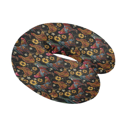 Chicken Embroidery Style U-Shaped Travel Neck Pillow-JTAMIGO.COM