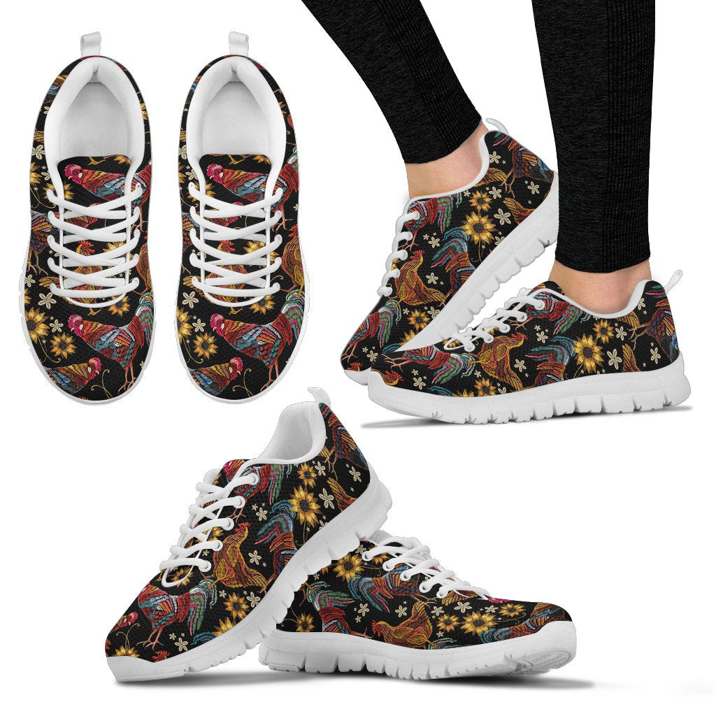 Chicken Embroidery Style Women Sneakers Shoes