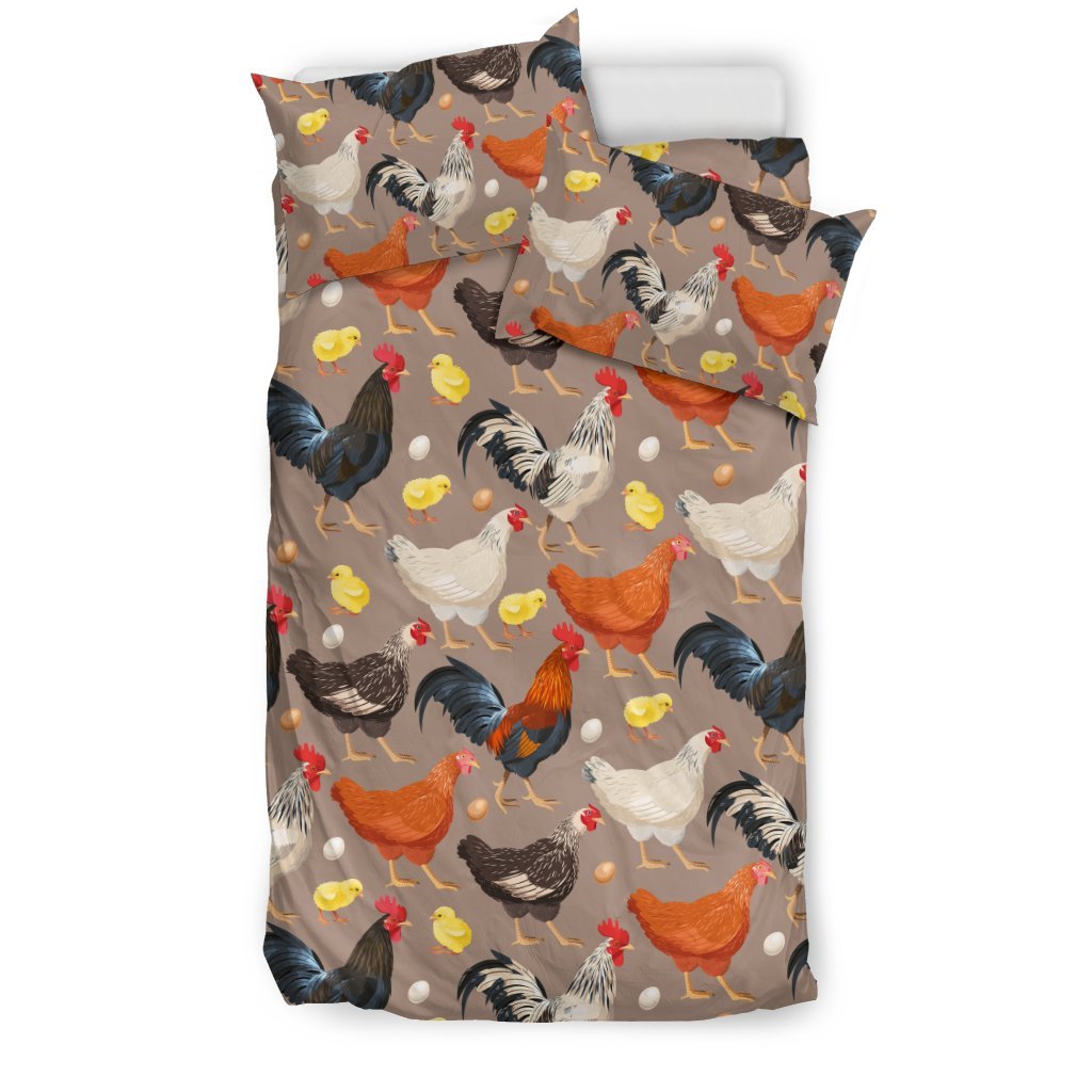 Chicken Evolution Pattern Duvet Cover Bedding Set