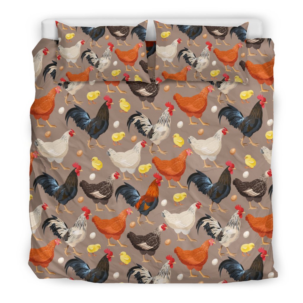 Chicken Evolution Pattern Duvet Cover Bedding Set