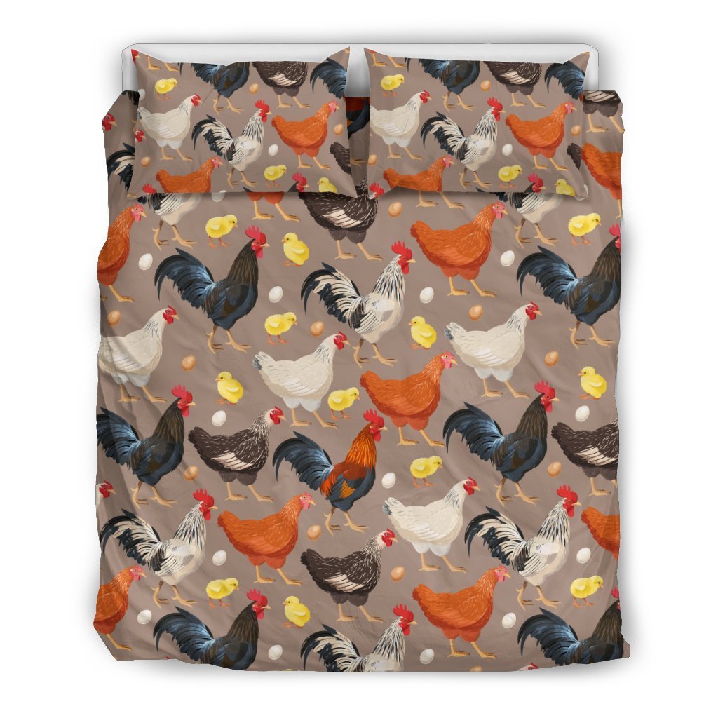 Chicken Evolution Pattern Duvet Cover Bedding Set
