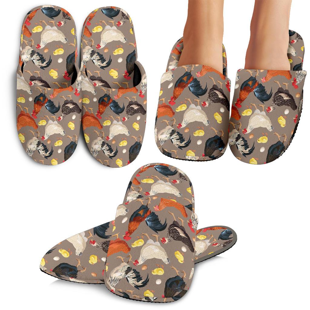 Chicken Evolution Pattern House Slippers