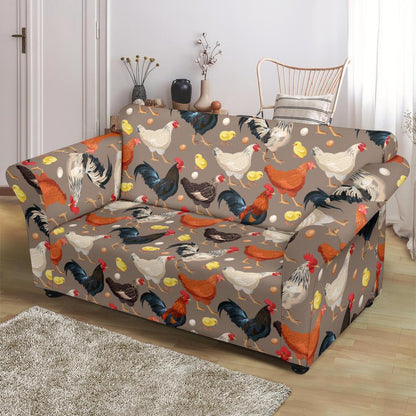Chicken Evolution Pattern Loveseat Slipcover-JTAMIGO.COM