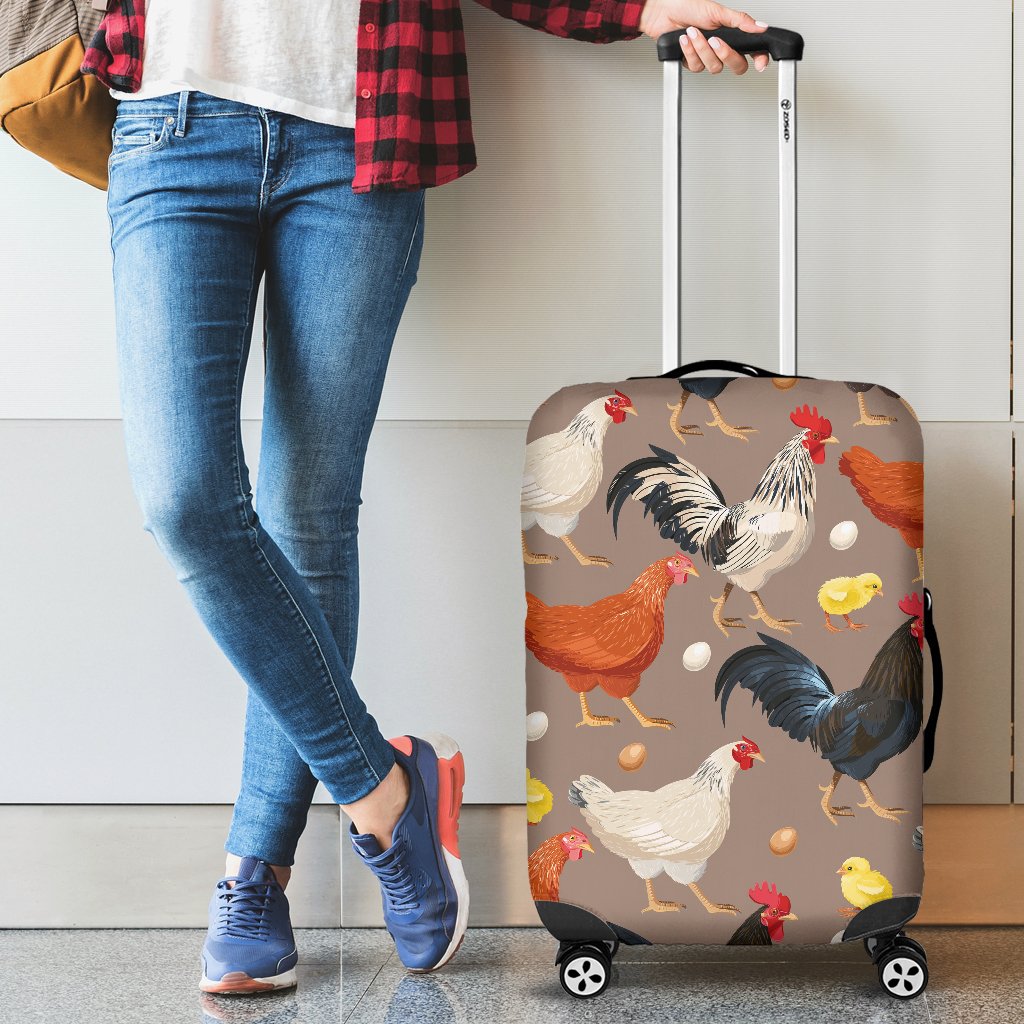 Chicken Evolution Pattern Luggage Cover Protector