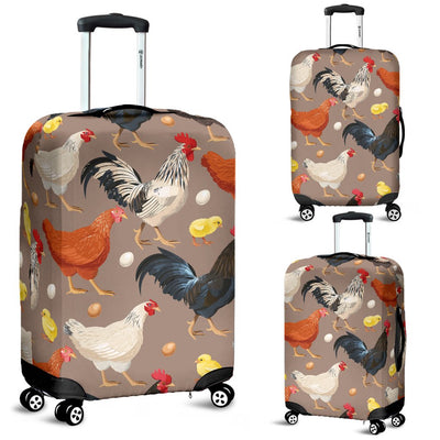 Chicken Evolution Pattern Luggage Cover Protector