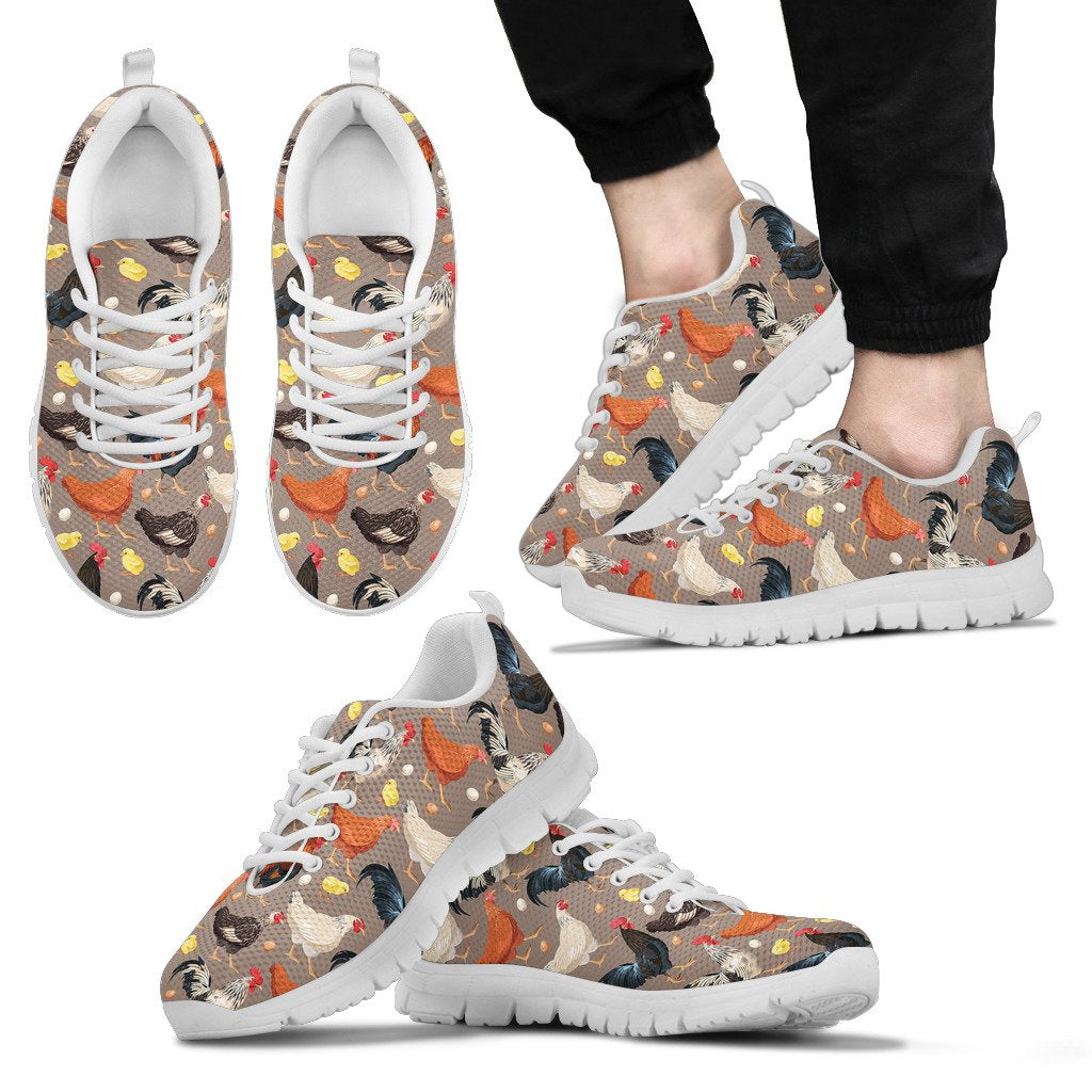 Chicken Evolution Pattern Men Sneakers Shoes