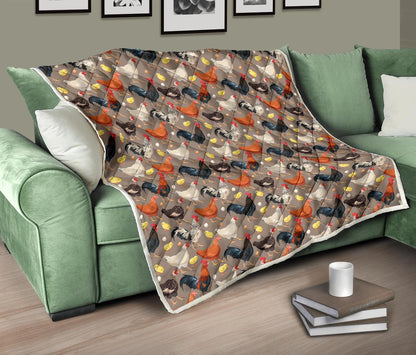 Chicken Evolution Pattern Premium Quilt-JTAMIGO.COM