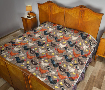 Chicken Evolution Pattern Premium Quilt-JTAMIGO.COM