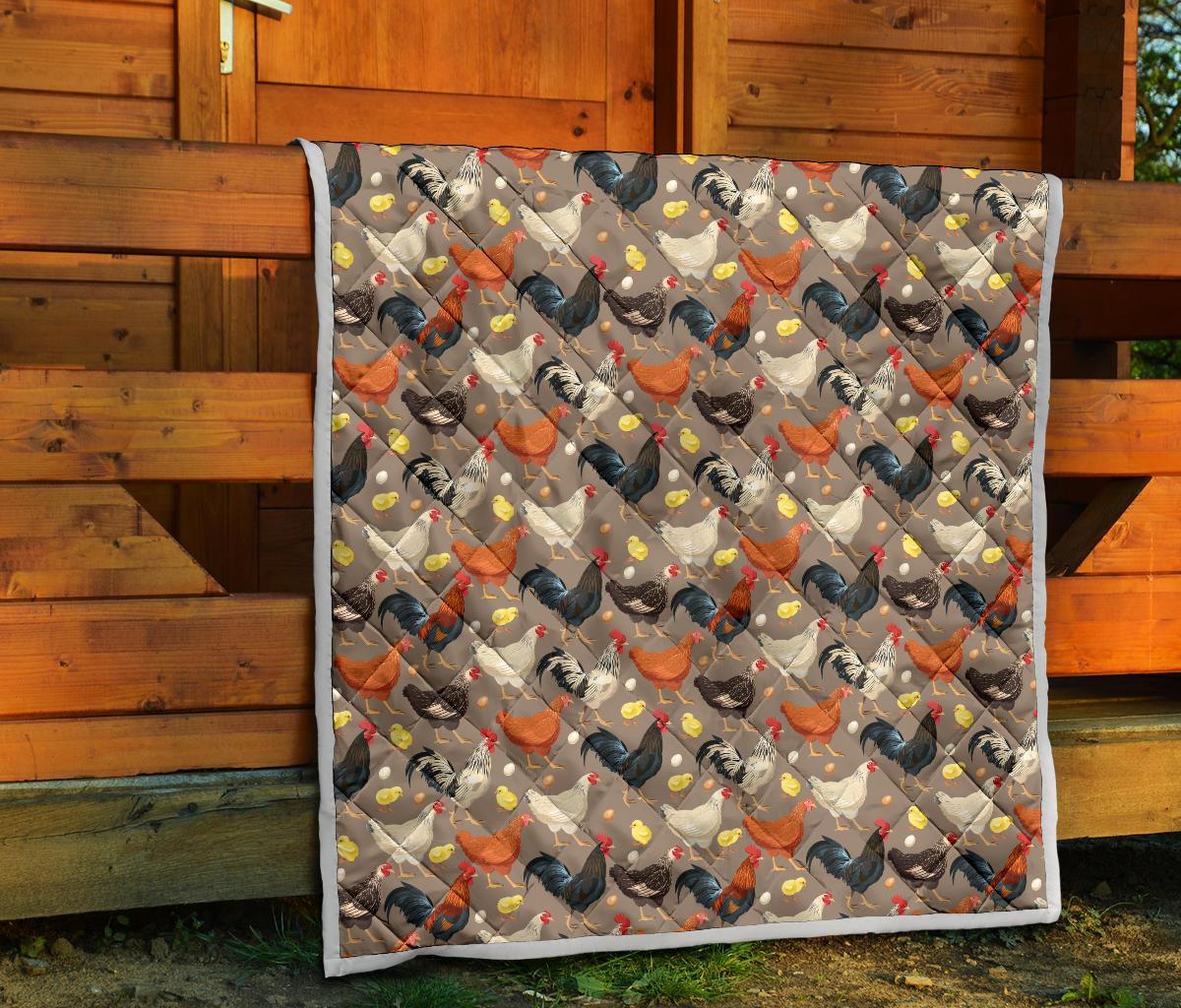 Chicken Evolution Pattern Premium Quilt-JTAMIGO.COM