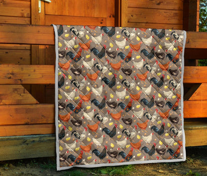 Chicken Evolution Pattern Premium Quilt-JTAMIGO.COM
