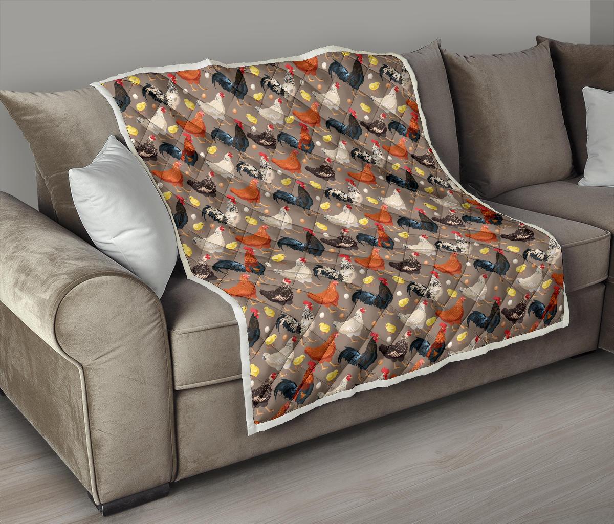 Chicken Evolution Pattern Premium Quilt-JTAMIGO.COM
