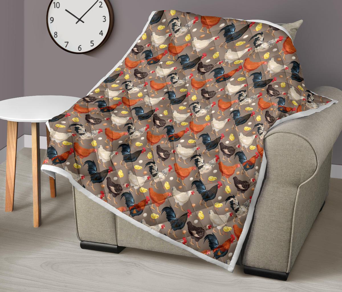 Chicken Evolution Pattern Premium Quilt-JTAMIGO.COM