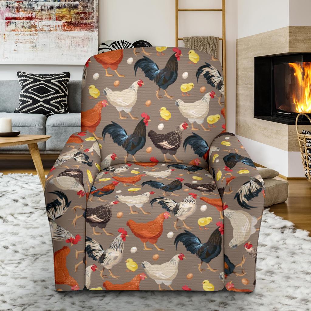 Chicken Evolution Pattern Single Sofa Slipcover -JTAMIGO.COM