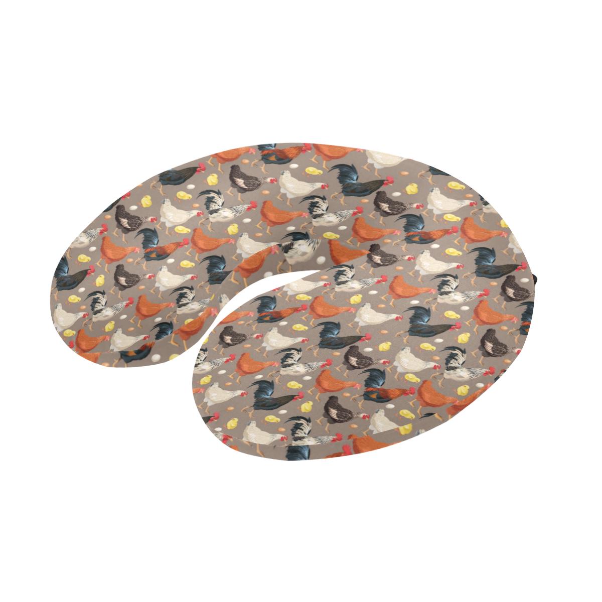 Chicken Evolution Pattern U-Shaped Travel Neck Pillow-JTAMIGO.COM