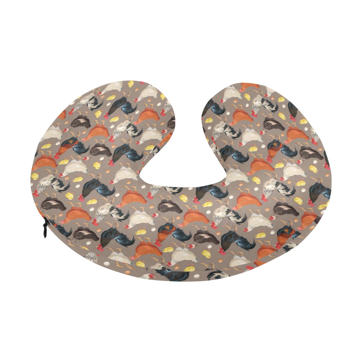 Chicken Evolution Pattern U-Shaped Travel Neck Pillow-JTAMIGO.COM