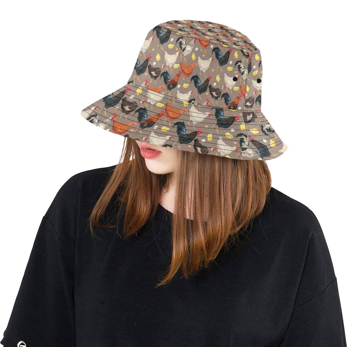 Chicken Evolution Pattern Unisex Bucket Hat