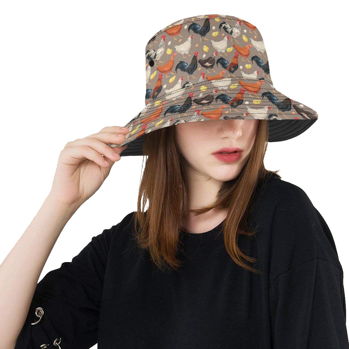 Chicken Evolution Pattern Unisex Bucket Hat
