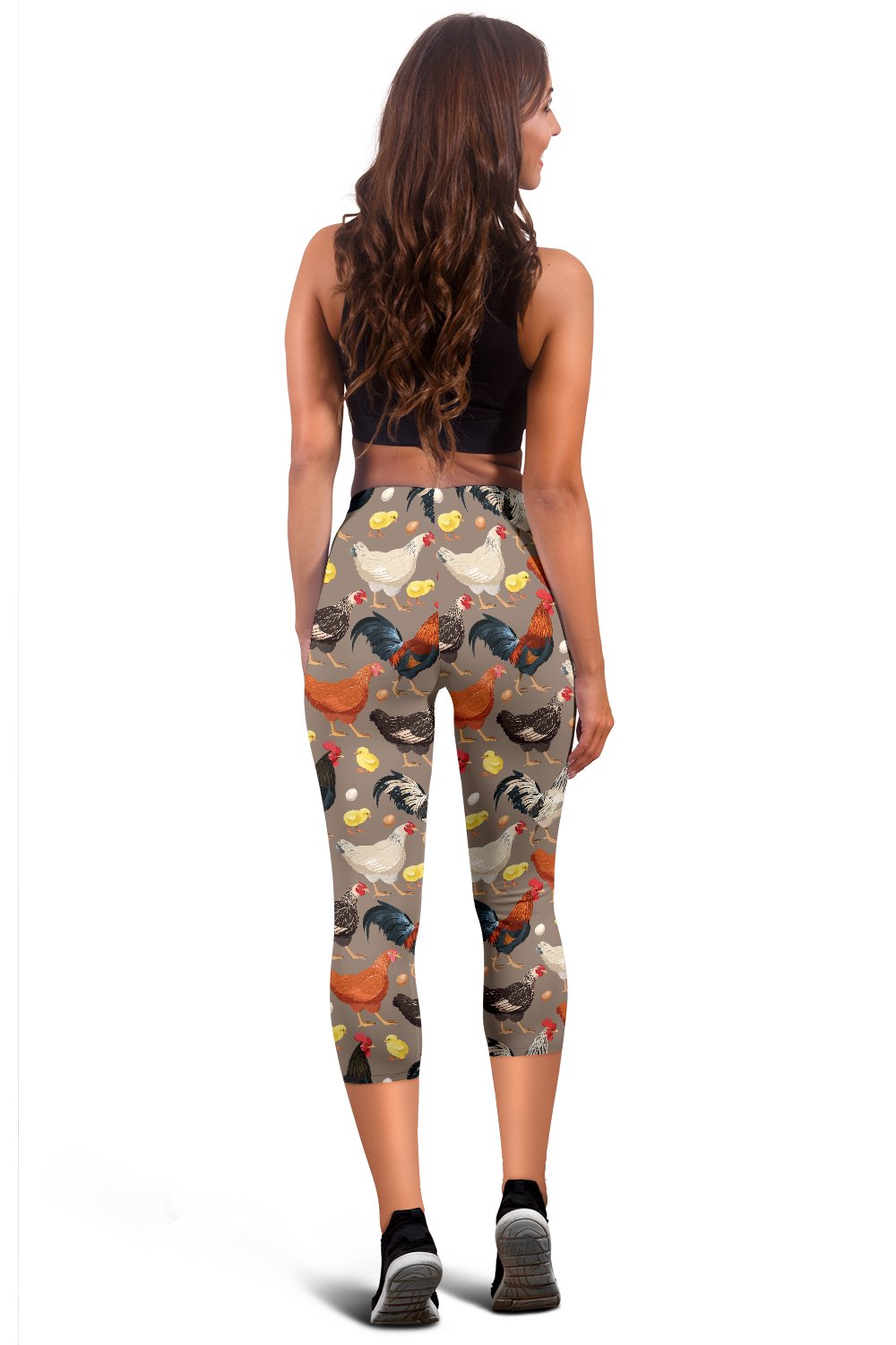 Chicken Evolution Pattern Women Capris