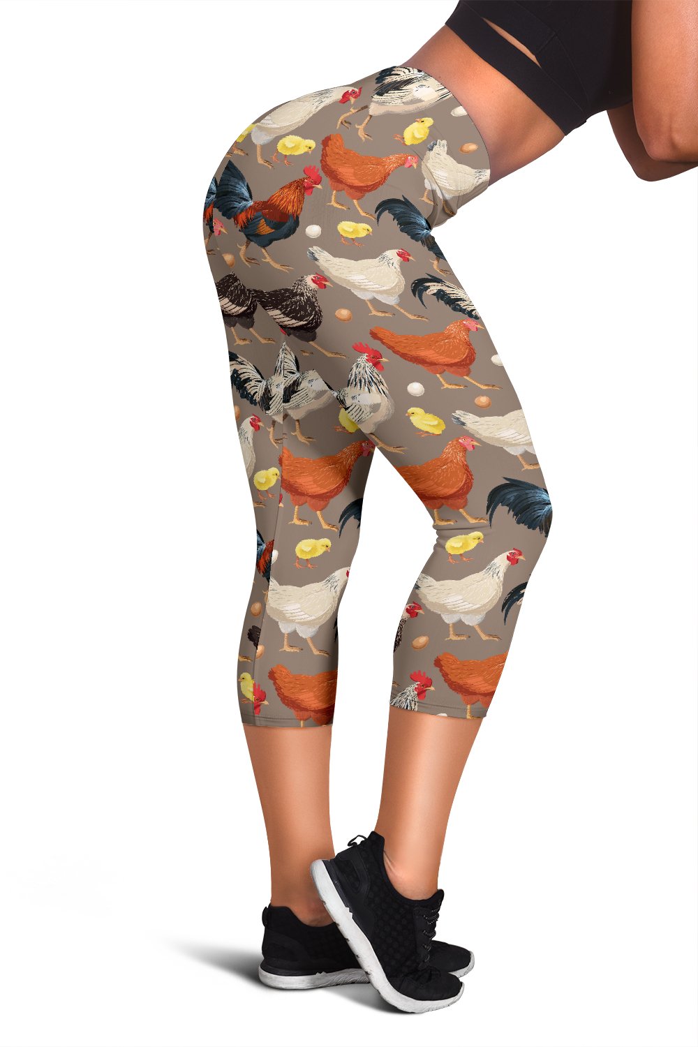 Chicken Evolution Pattern Women Capris