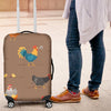 Chicken Happy Print Pattern Luggage Cover Protector
