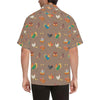 Chicken Happy Print Pattern Men Aloha Hawaiian Shirt