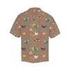 Chicken Happy Print Pattern Men Aloha Hawaiian Shirt