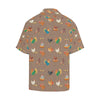 Chicken Happy Print Pattern Men Aloha Hawaiian Shirt