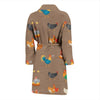 Chicken Happy Print Pattern Men Bath Robe-JTAMIGO.COM