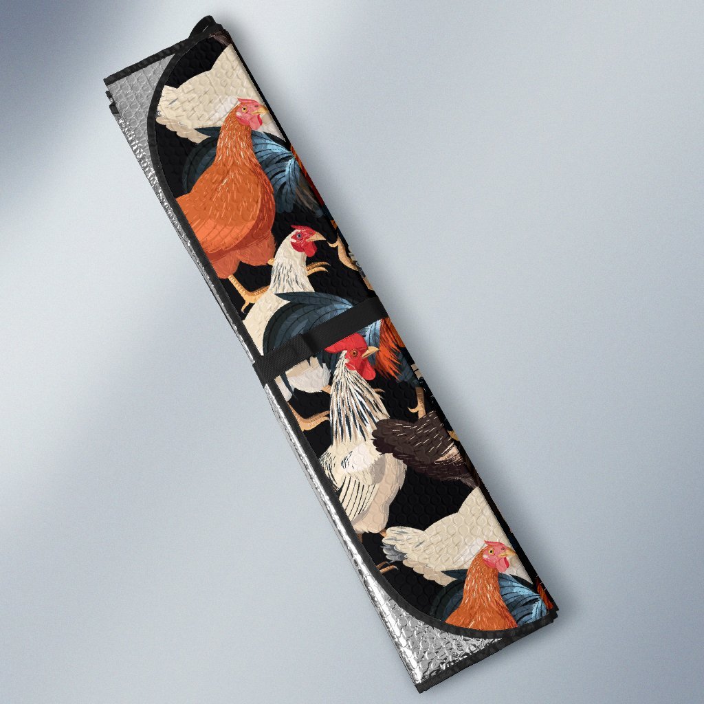 Chicken Print Pattern Car Sun Shade For Windshield