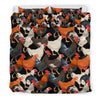 Chicken Print Pattern Duvet Cover Bedding Set