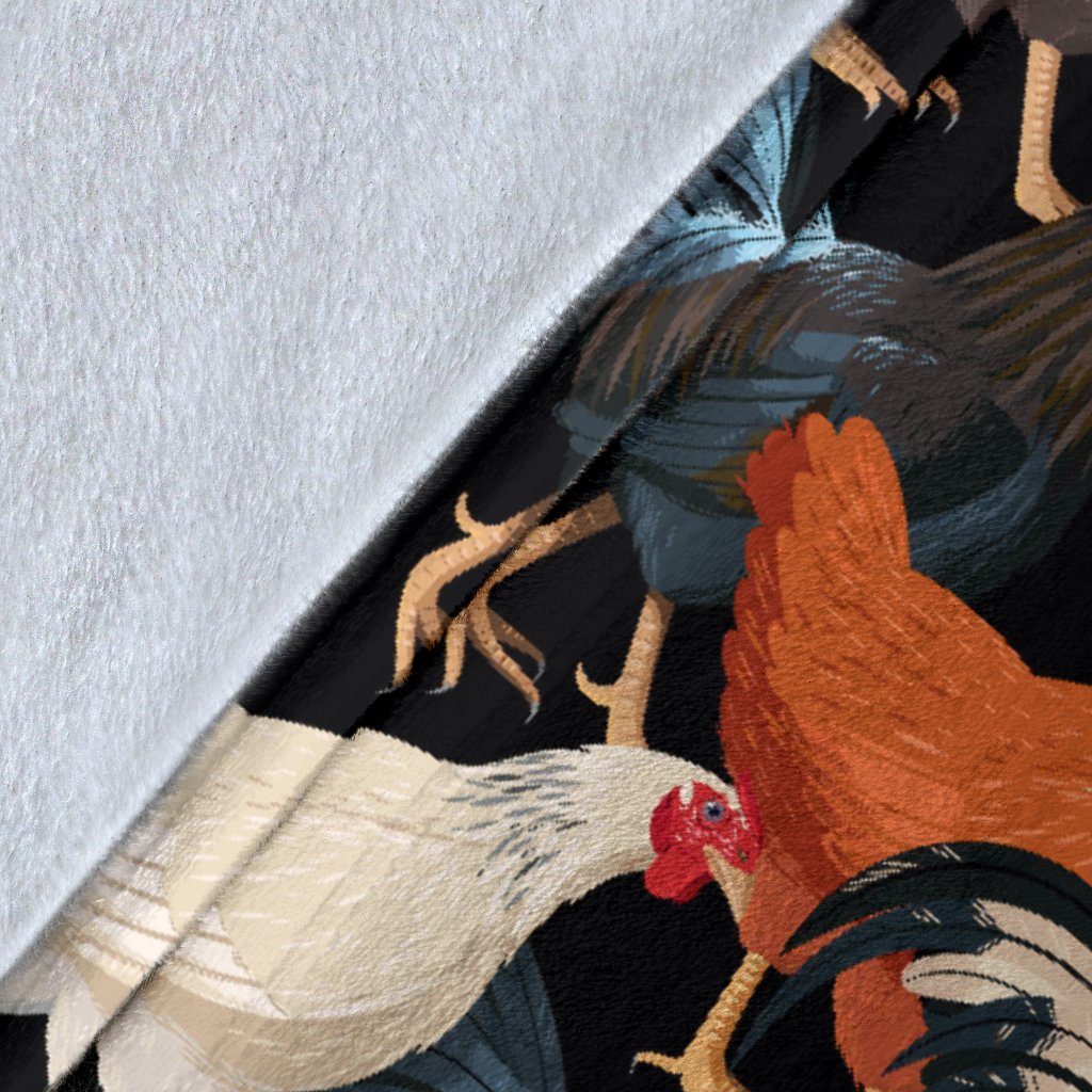 Chicken Print Pattern Fleece Blanket